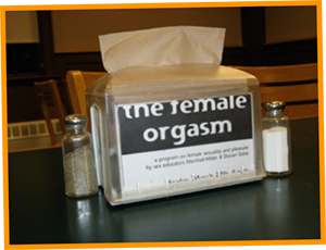 Female Orgasm Napkin Dispensers at Simmons Cafeteria